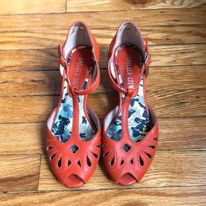 T-Strap Peep Toe Heels